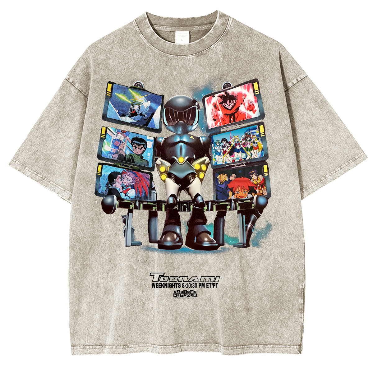 Toonami Vintage Printed Unisex Washed T-Shirt Image - 3
