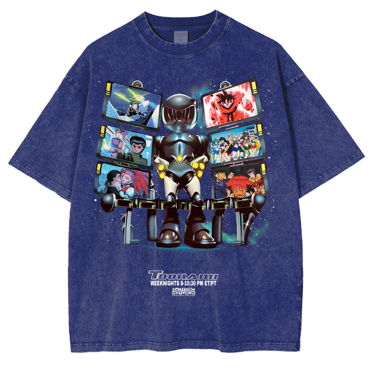 Toonami Vintage Printed Unisex Washed T-Shirt Image - 5