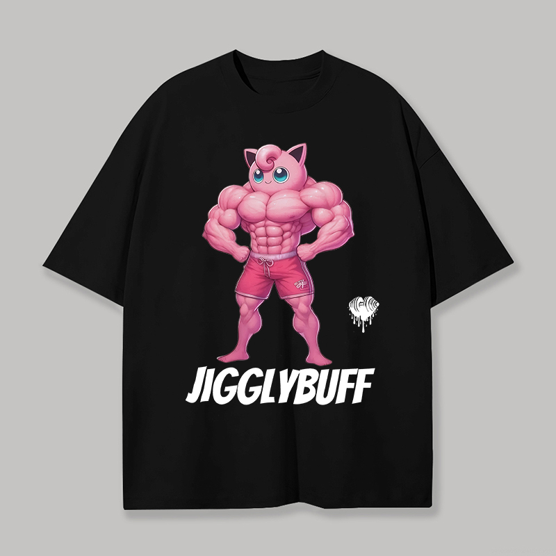  Jigglybuff Gym Printed Unisex Oversized T-shirt Image - 1