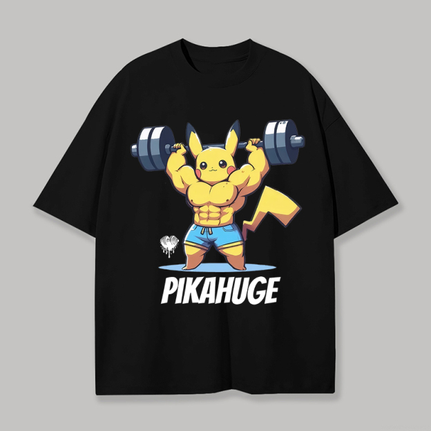  Pikahuge Printed Unisex Oversized T-shirt Image - 1