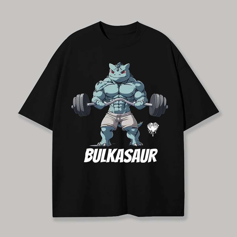  Bulbasaur Bulkasaur Printed Unisex Oversized T-shirt Image - 1