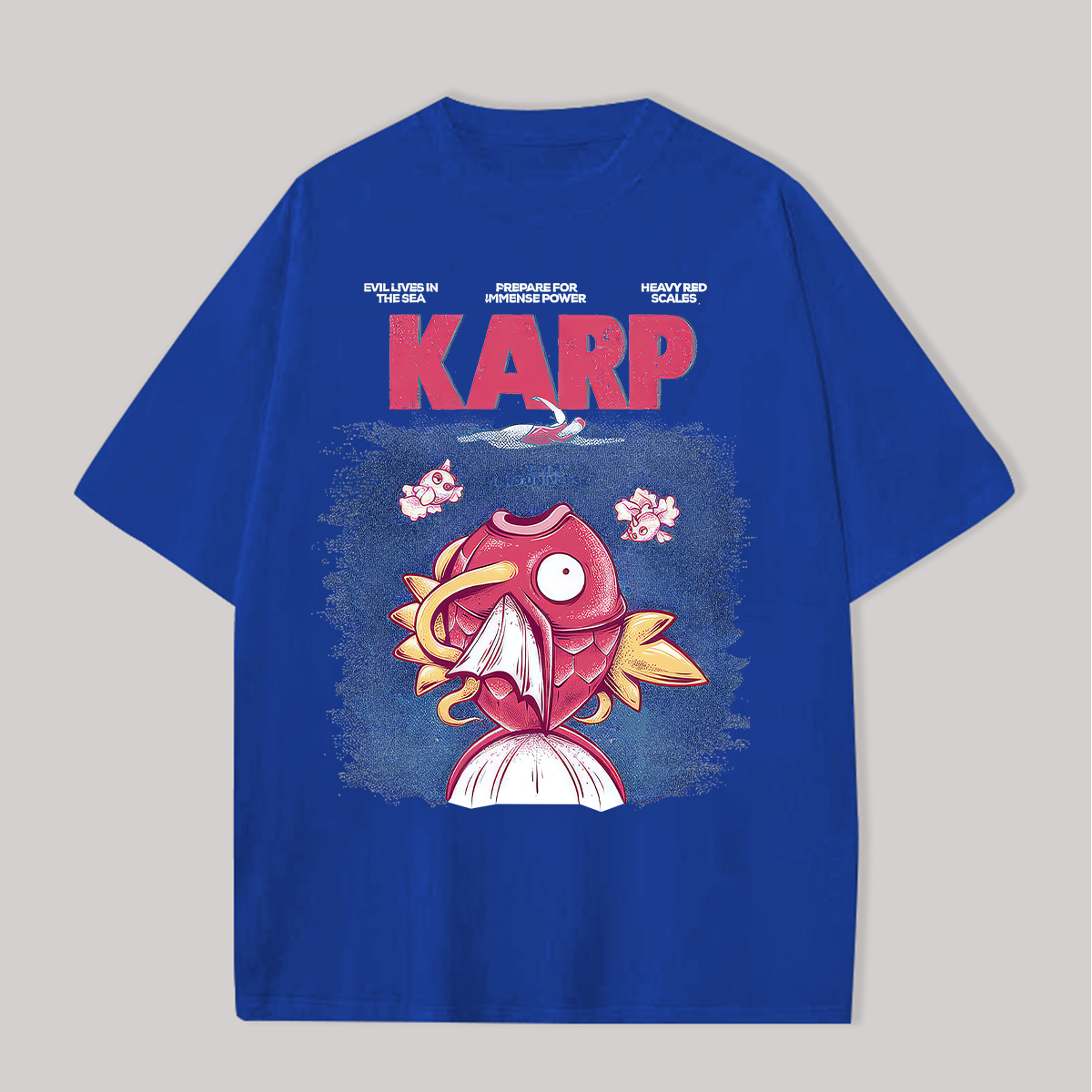 Pokémon Magikarp Printed Oversized Unisex T-shirts Image - 6