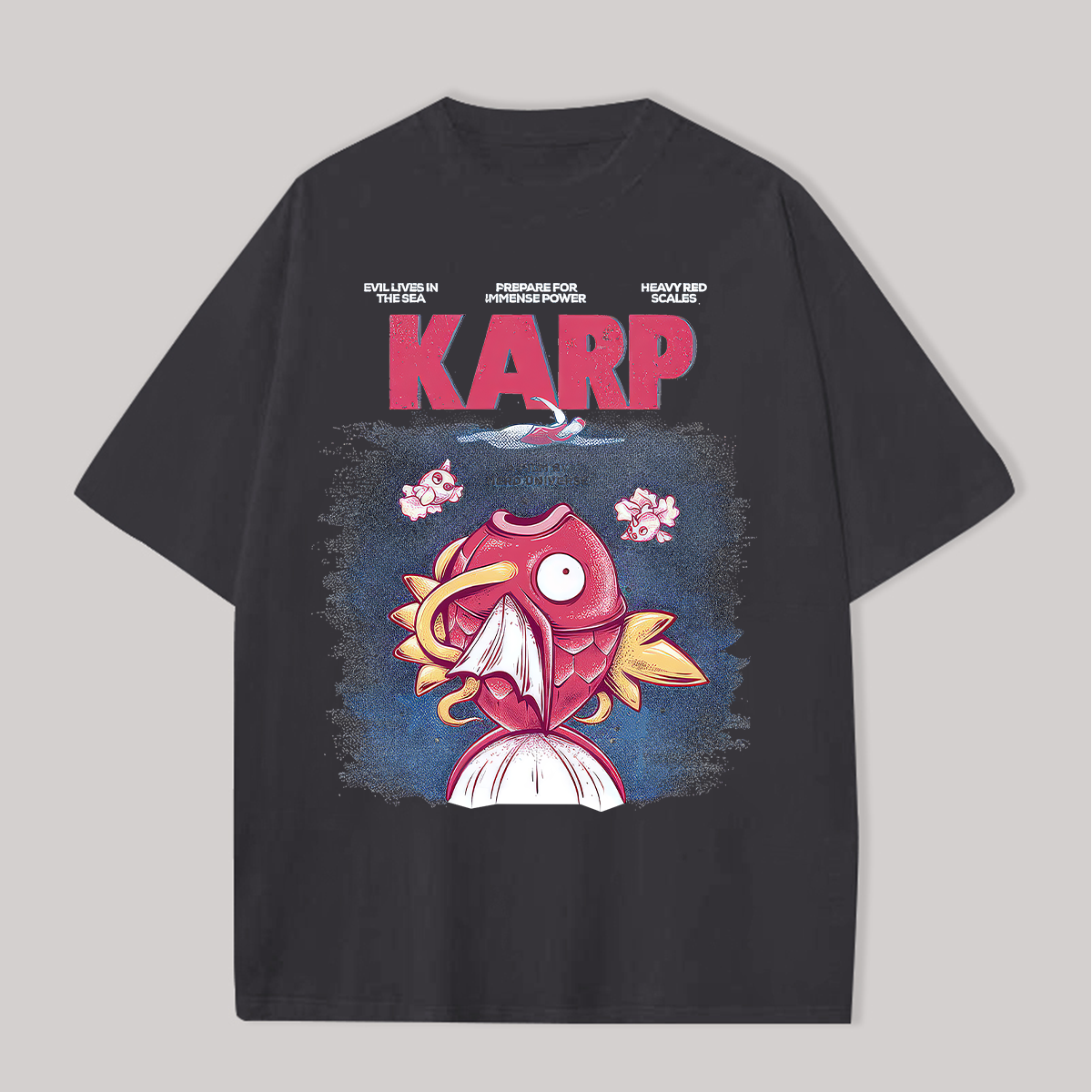 Pokémon Magikarp Printed Oversized Unisex T-shirts Image - 8