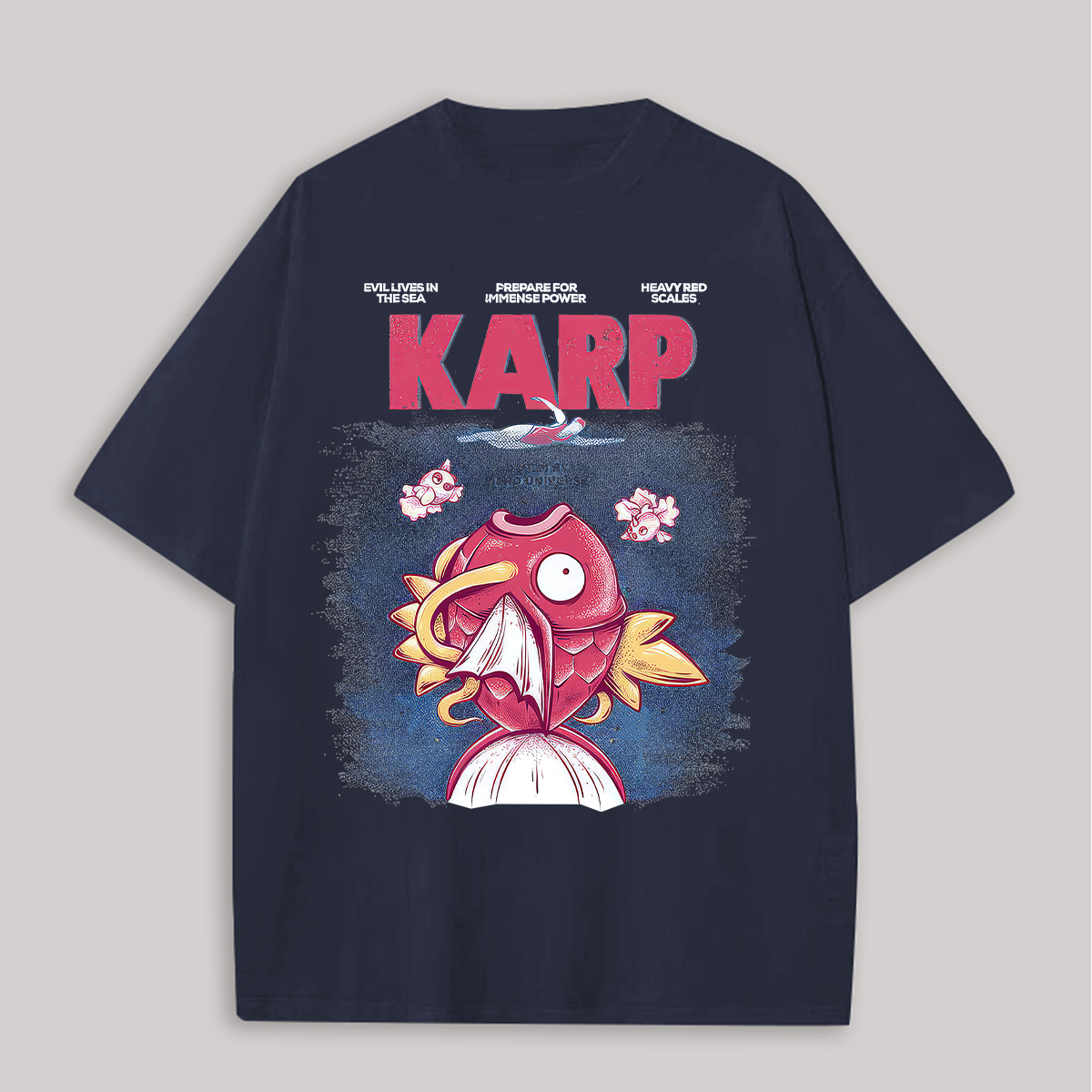 Pokémon Magikarp Printed Oversized Unisex T-shirts Image - 4