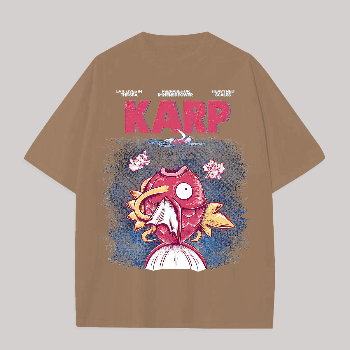 Pokémon Magikarp Printed Oversized Unisex T-shirts Image - 12