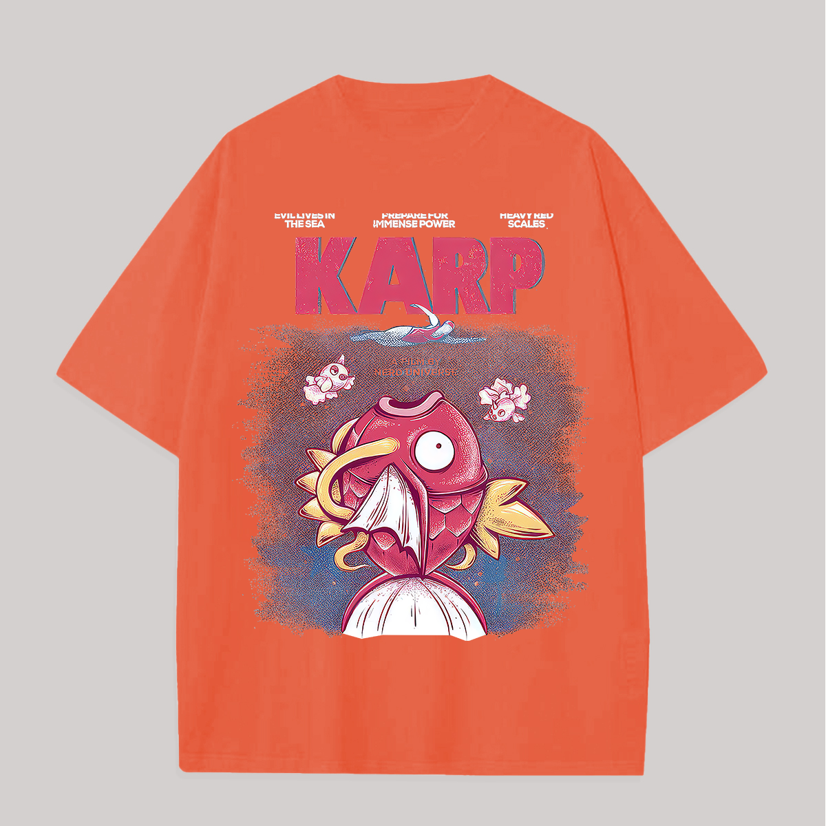 Pokémon Magikarp Printed Oversized Unisex T-shirts Image - 13