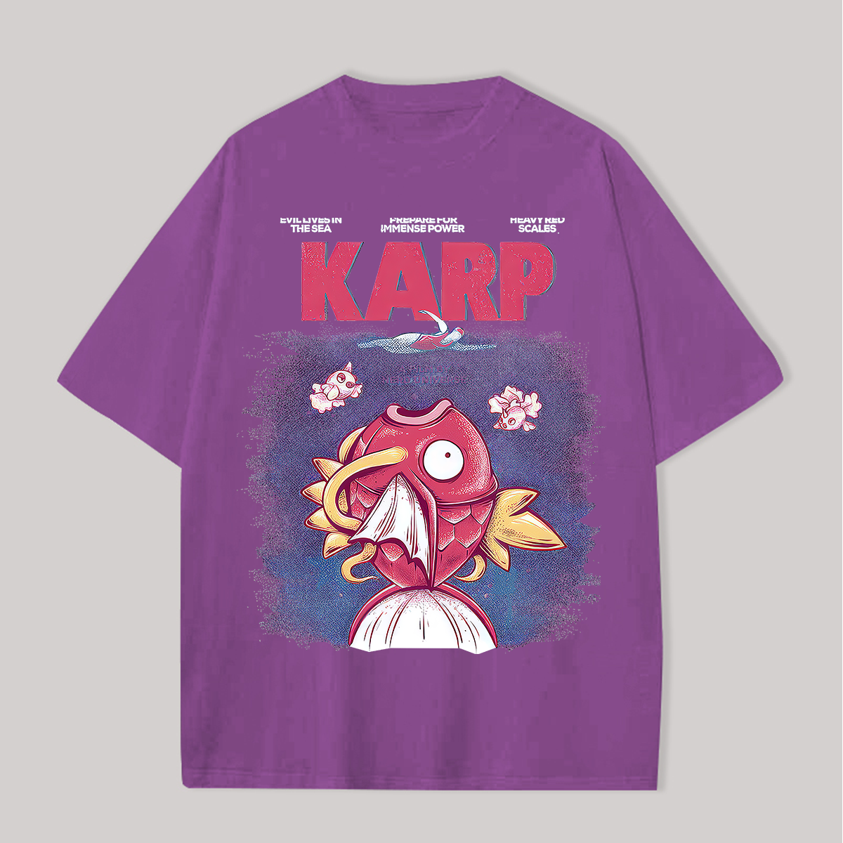 Pokémon Magikarp Printed Oversized Unisex T-shirts Image - 10