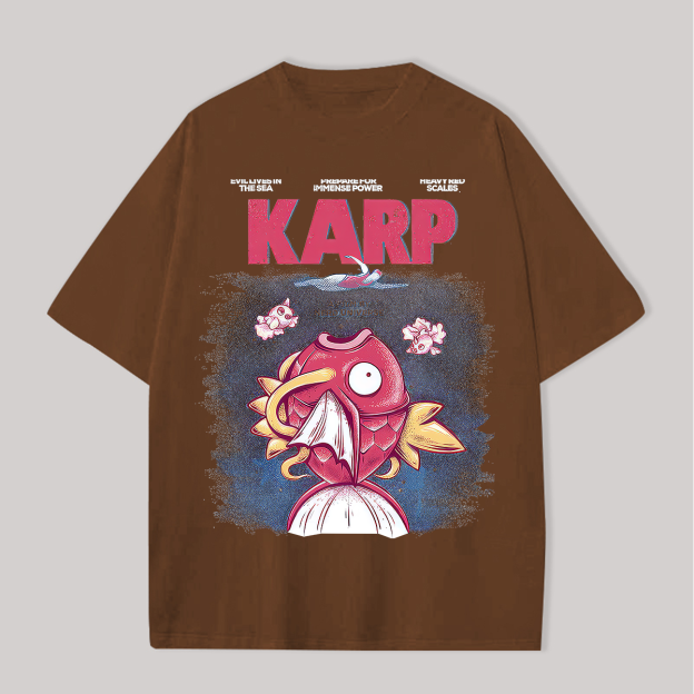 Pokémon Magikarp Printed Oversized Unisex T-shirts Image - 15