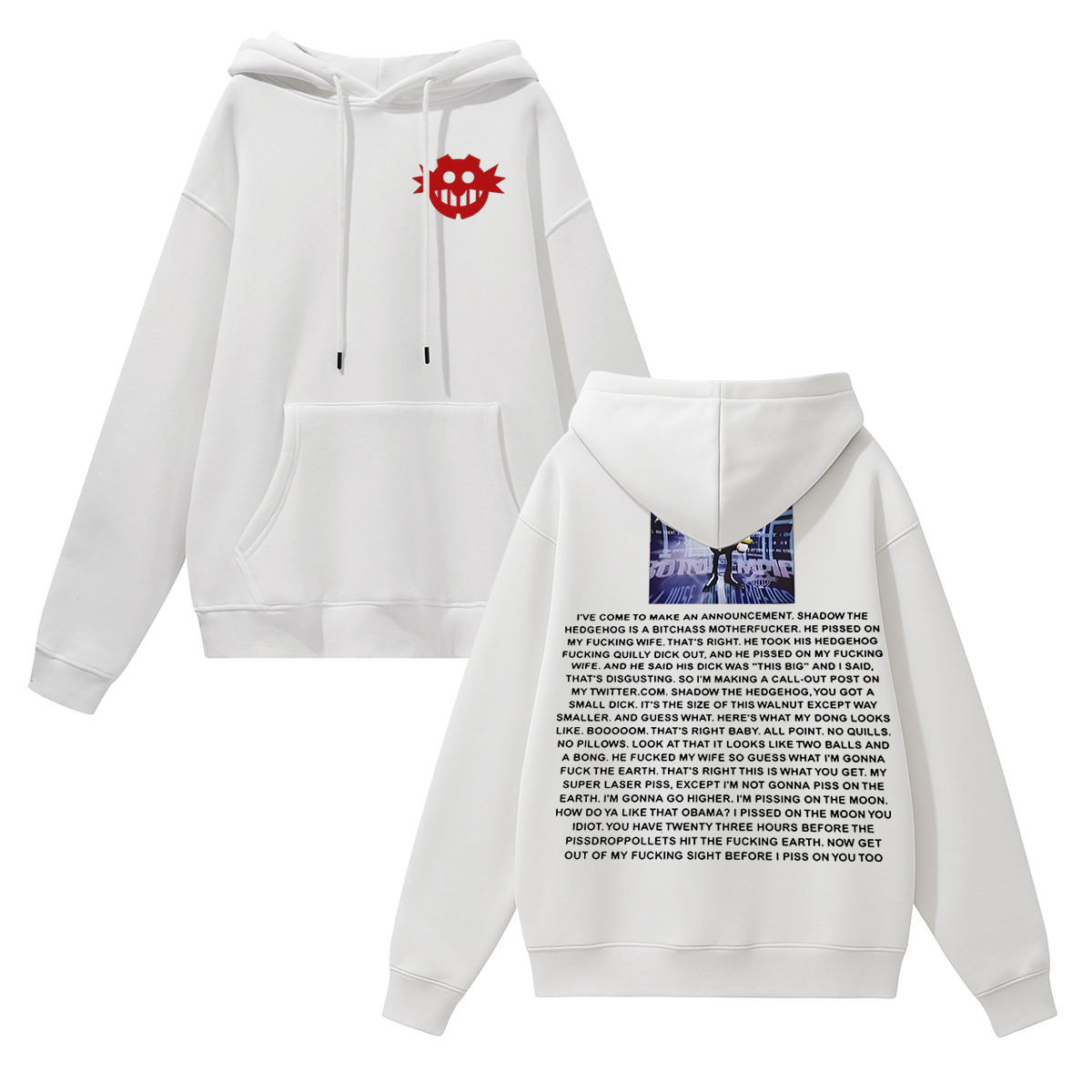  Dr. Eggman Printed Women's Heavyweight Hoodie with Drawstring Image - 2
