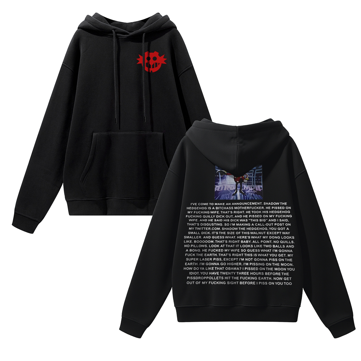  Dr. Eggman Printed Women's Heavyweight Hoodie with Drawstring Image - 1