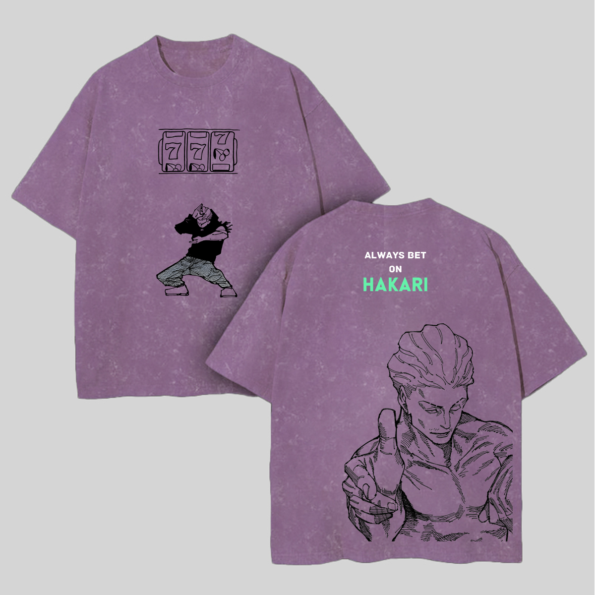 Jujutsu Kaisen?Hakari Kinji Printed Unisex Washed T-Shirt Image - 6