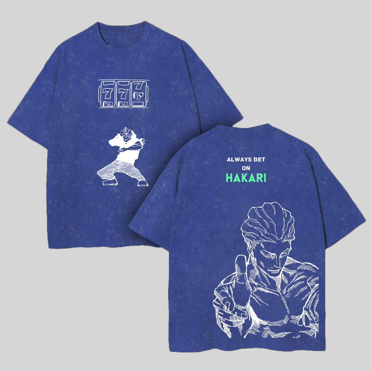 Jujutsu Kaisen?Hakari Kinji Printed Unisex Washed T-Shirt Image - 4