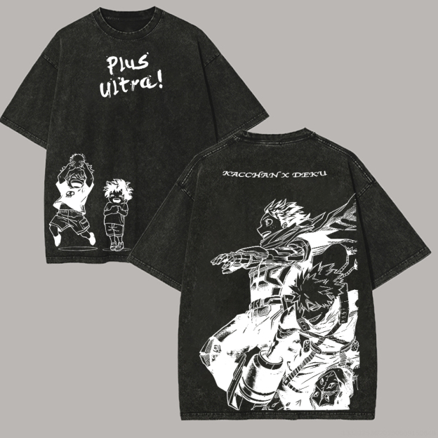 My Hero Academia Printed Unisex Washed T-Shirt Image - 4