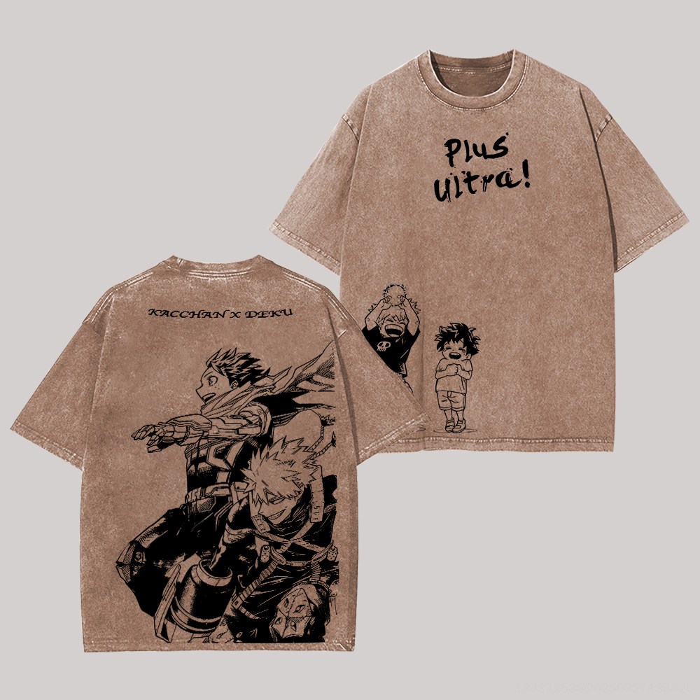 My Hero Academia Printed Unisex Washed T-Shirt Image - 3