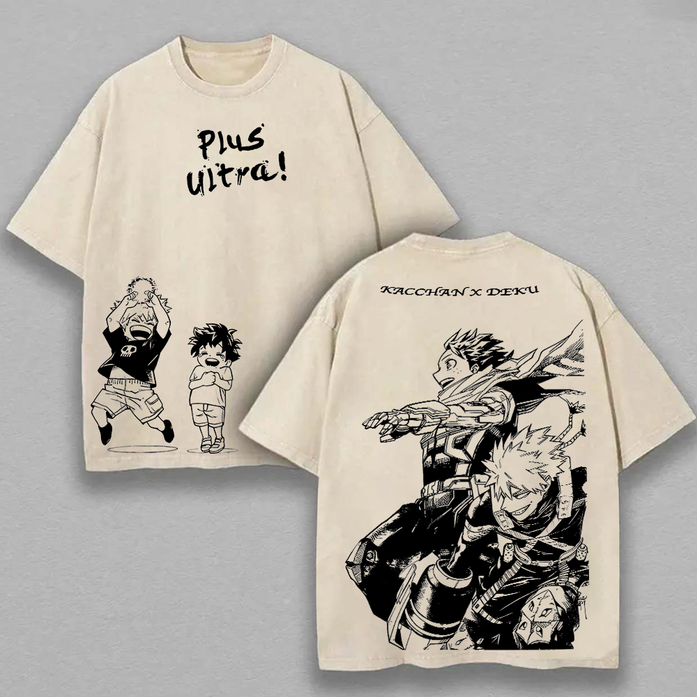 My Hero Academia Printed Unisex Washed T-Shirt Image - 2