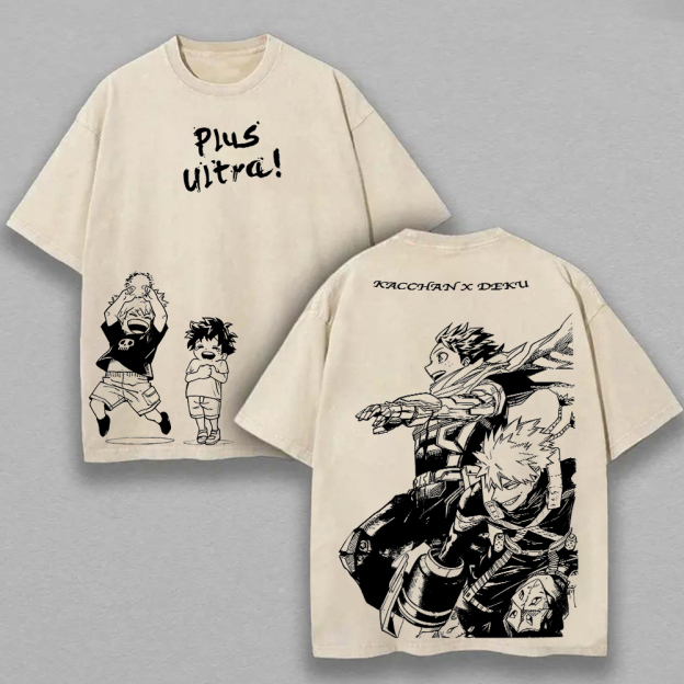 My Hero Academia Printed Unisex Washed T-Shirt Image - 2