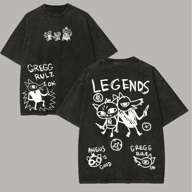 Night in the Woods Printed Unisex Washed T-Shirt Image - 1