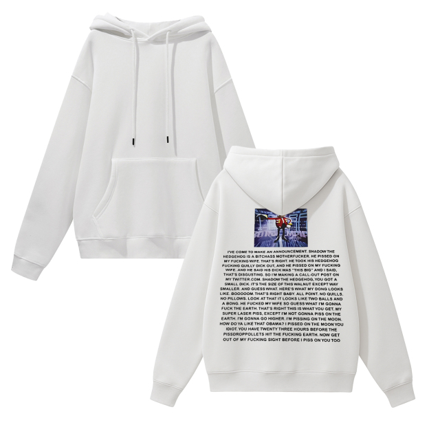 Dr. Eggman I've Come To Make An Announcement Printed Women's Heavyweight Hoodie with Drawstring Image - 1