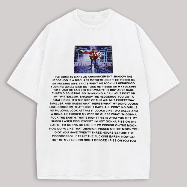  Dr. Eggman Printed Oversized Unisex T-shirt Image - 1