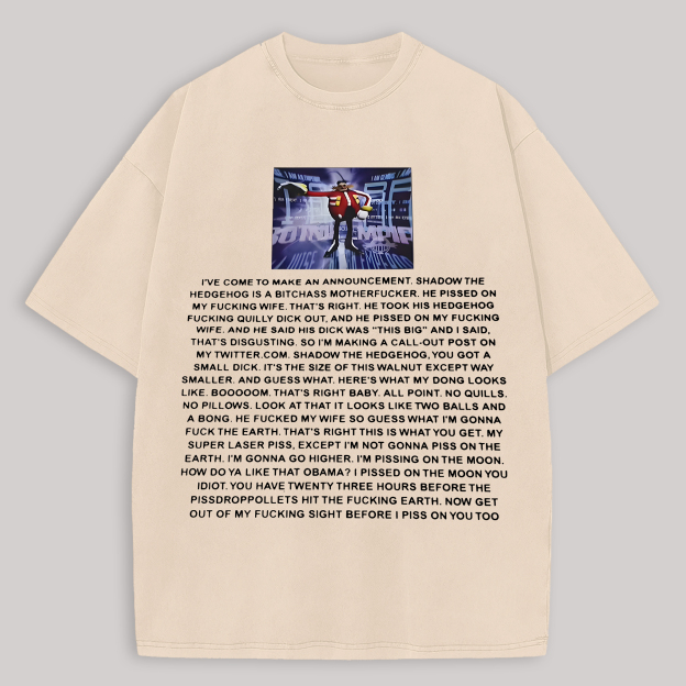  Dr. Eggman Printed Oversized Unisex T-shirt Image - 3