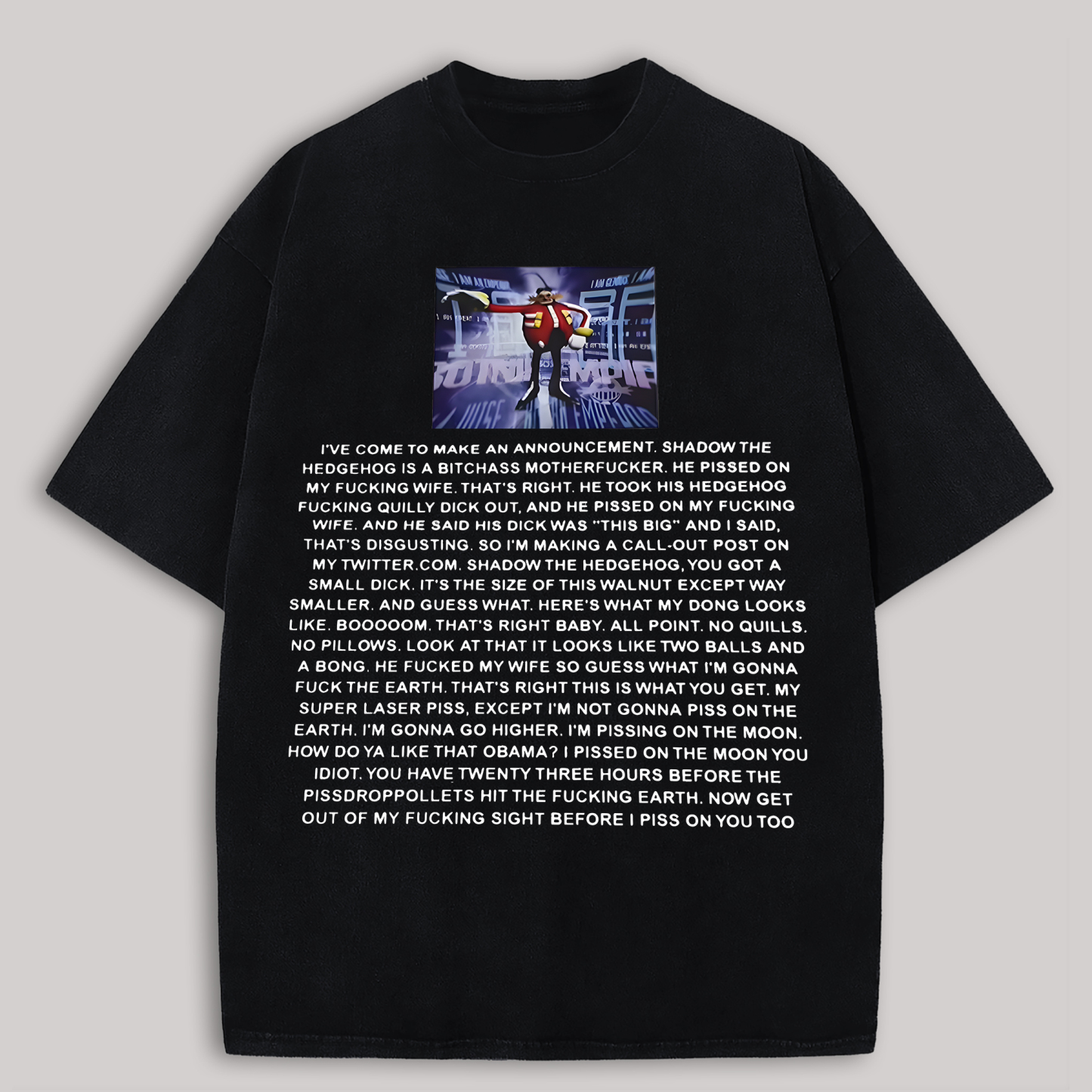  Dr. Eggman Printed Oversized Unisex T-shirt Image - 2