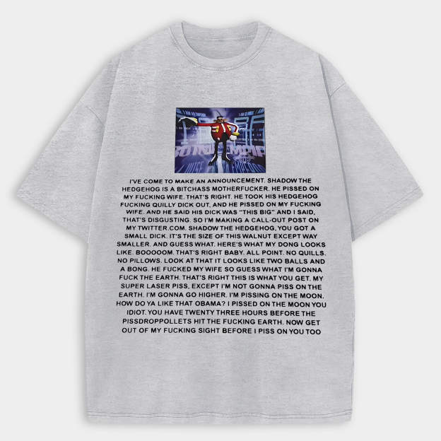  Dr. Eggman Printed Oversized Unisex T-shirt Image - 4
