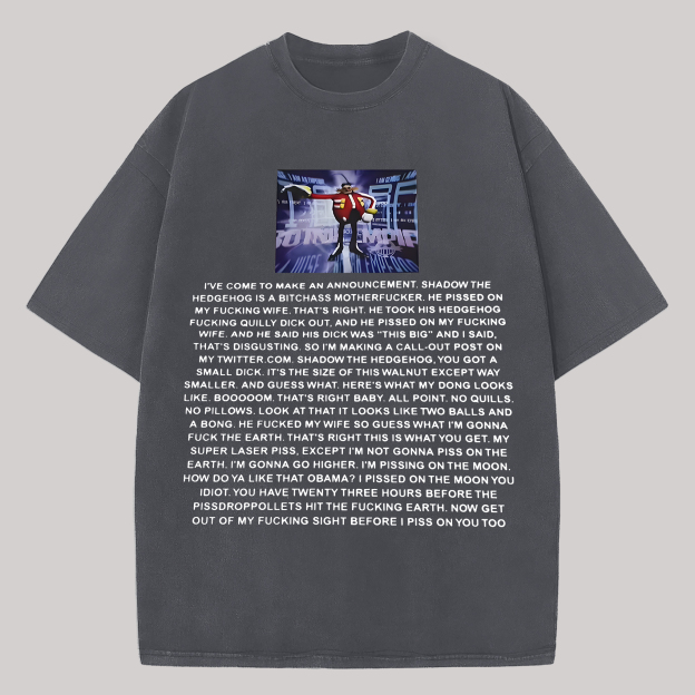  Dr. Eggman Printed Oversized Unisex T-shirt Image - 5
