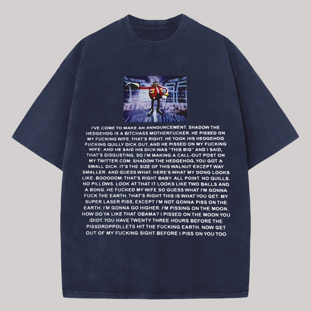  Dr. Eggman Printed Oversized Unisex T-shirt Image - 6