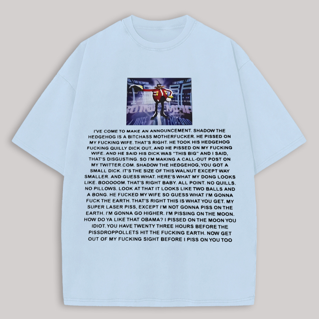  Dr. Eggman Printed Oversized Unisex T-shirt Image - 7