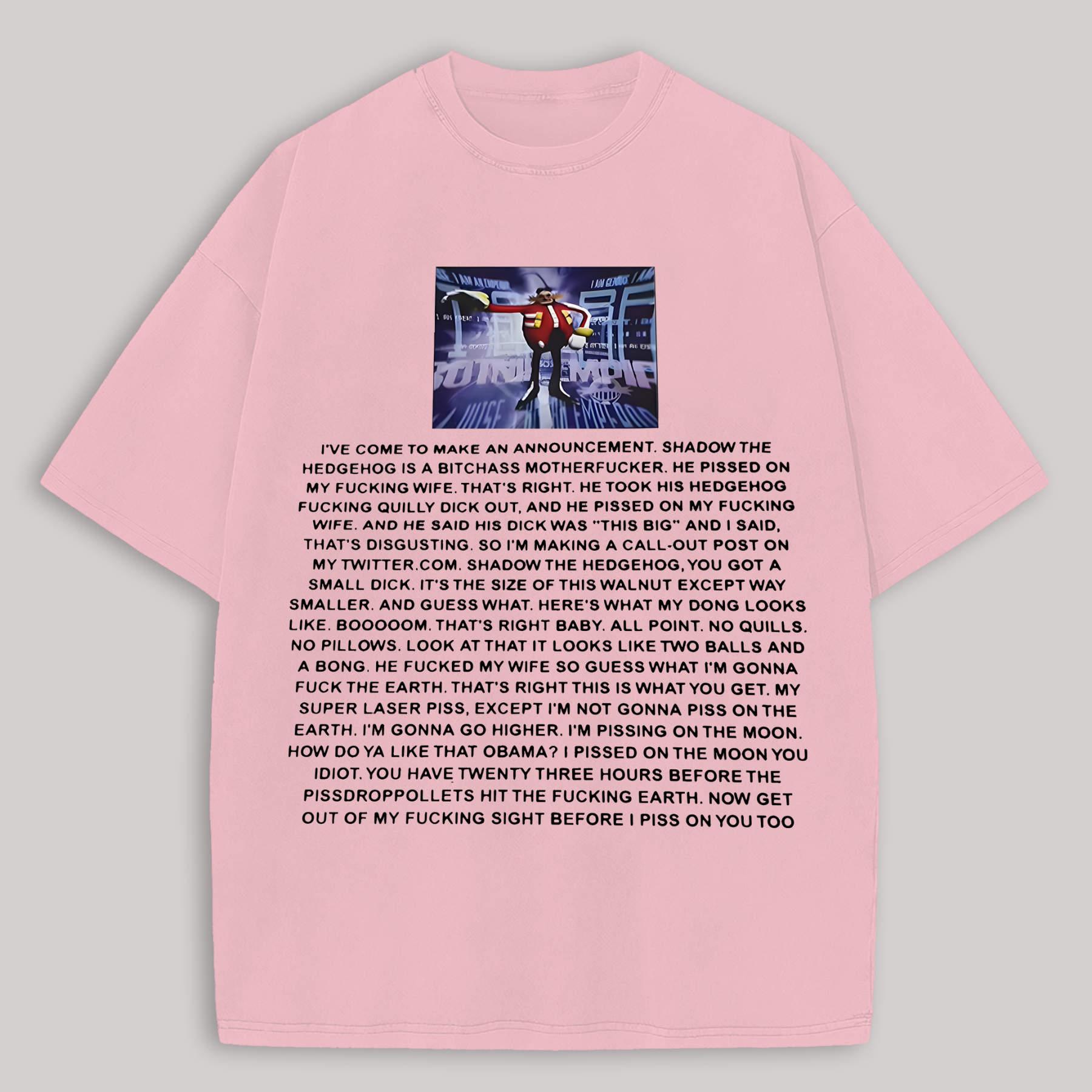  Dr. Eggman Printed Oversized Unisex T-shirt Image - 9