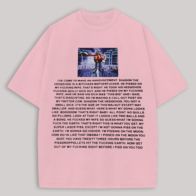  Dr. Eggman Printed Oversized Unisex T-shirt Image - 9