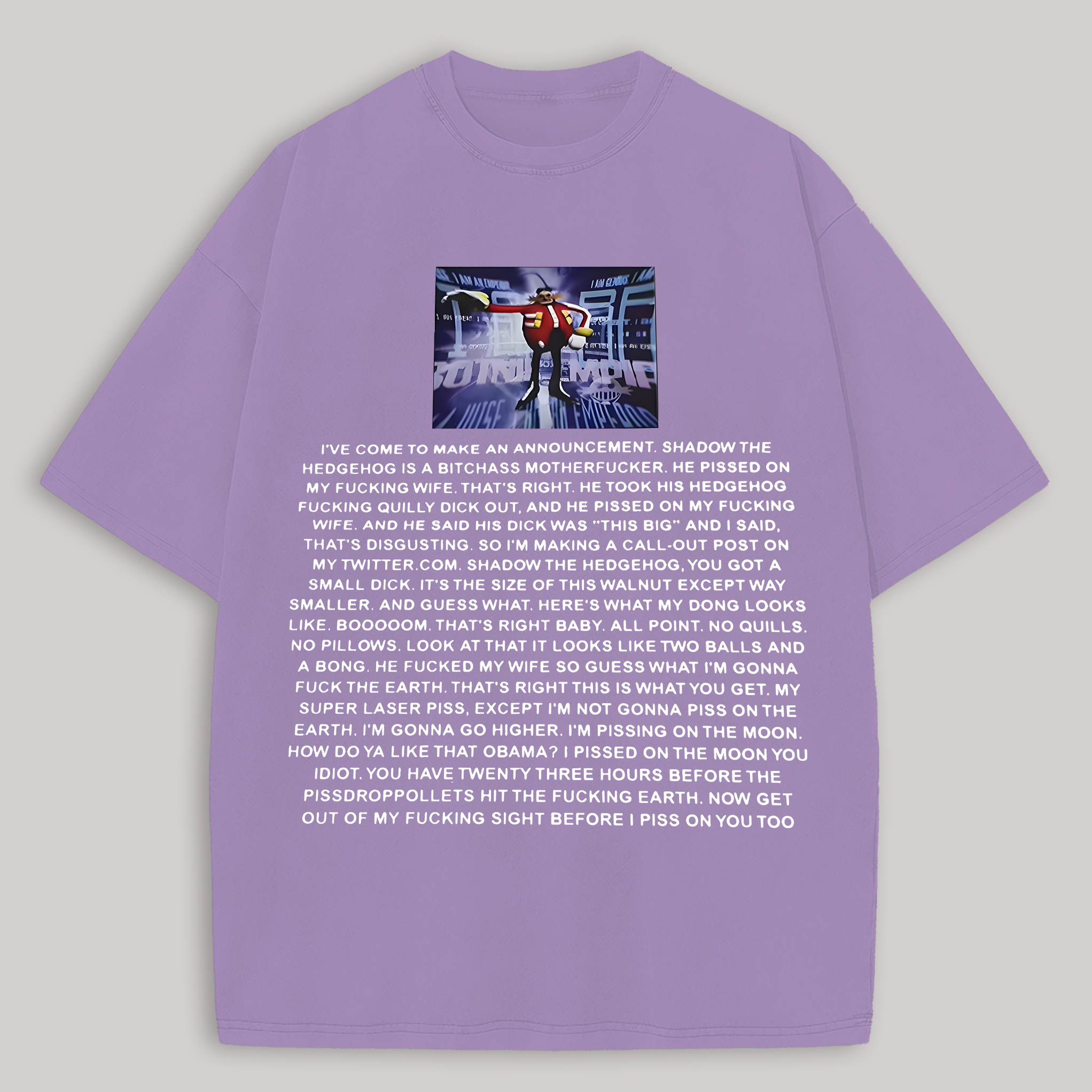  Dr. Eggman Printed Oversized Unisex T-shirt Image - 10