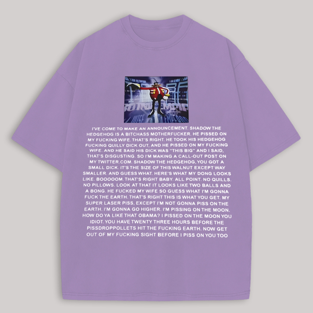  Dr. Eggman Printed Oversized Unisex T-shirt Image - 10