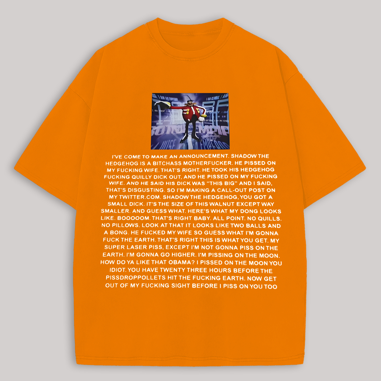  Dr. Eggman Printed Oversized Unisex T-shirt Image - 8