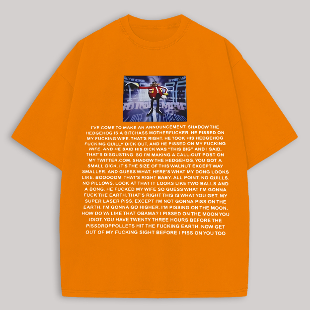  Dr. Eggman Printed Oversized Unisex T-shirt Image - 8