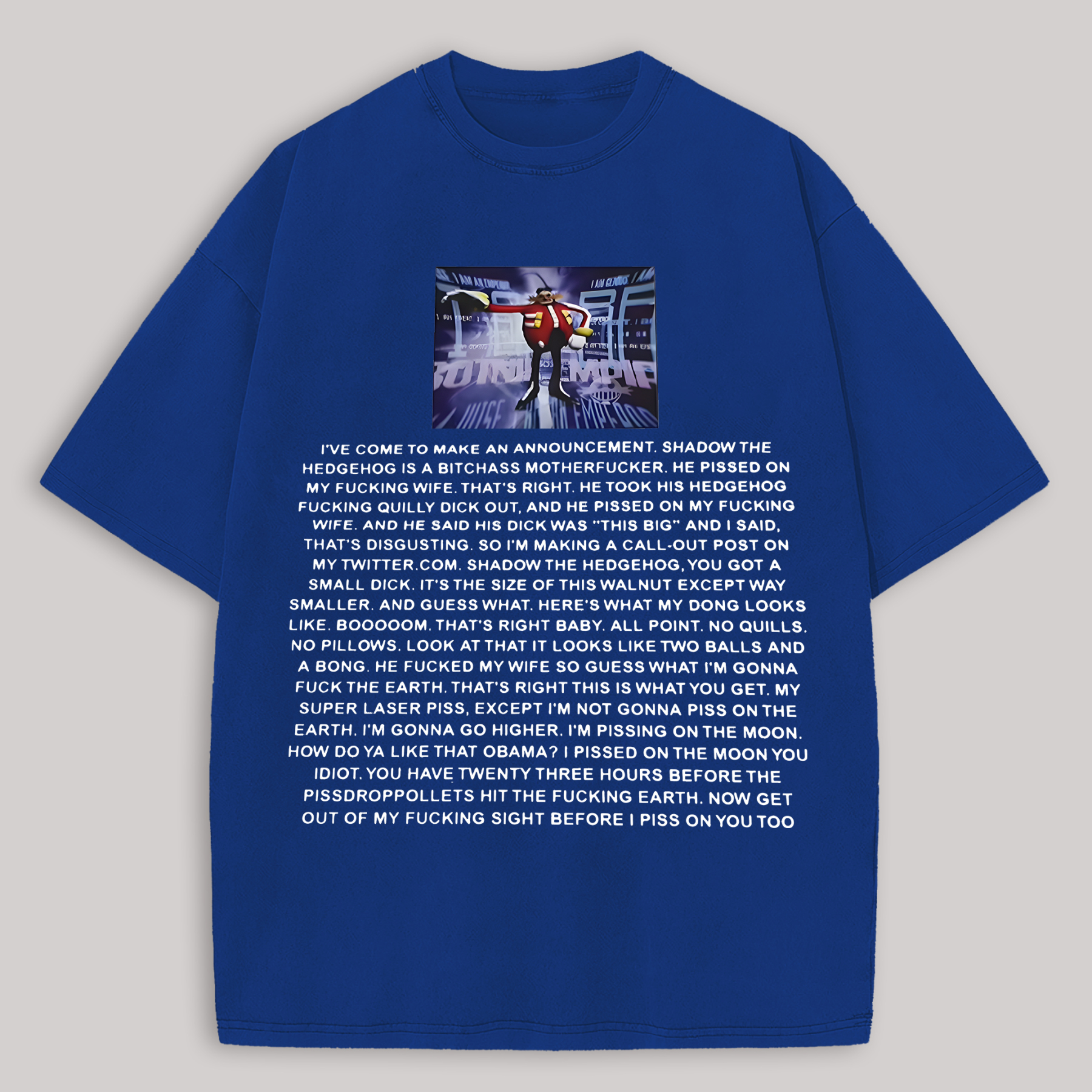  Dr. Eggman Printed Oversized Unisex T-shirt Image - 11