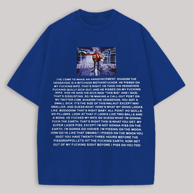  Dr. Eggman Printed Oversized Unisex T-shirt Image - 11