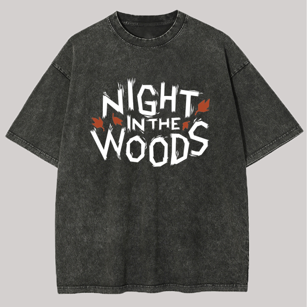 Night in the Woods Printed Unisex Washed T-Shirt Image - 2