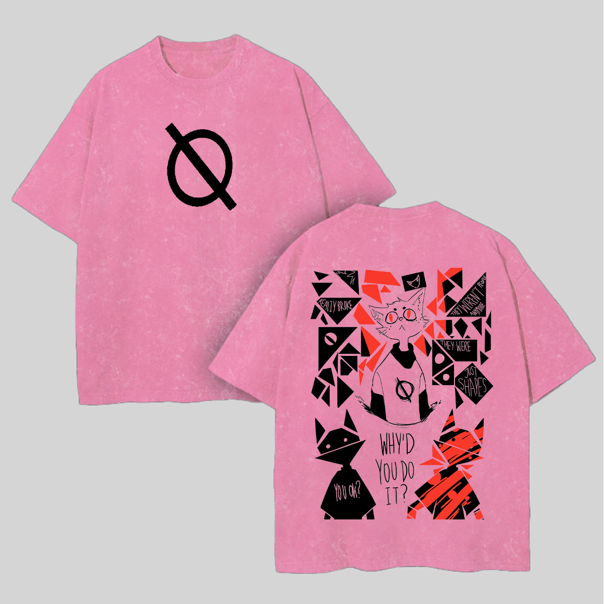 Night in the Woods Printed Unisex Washed T-Shirt Image - 5