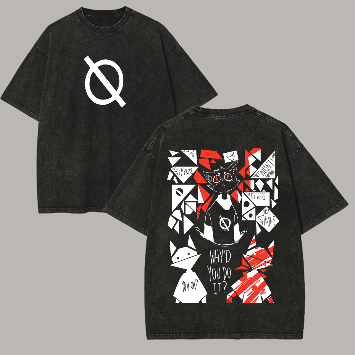 Night in the Woods Printed Unisex Washed T-Shirt Image - 2