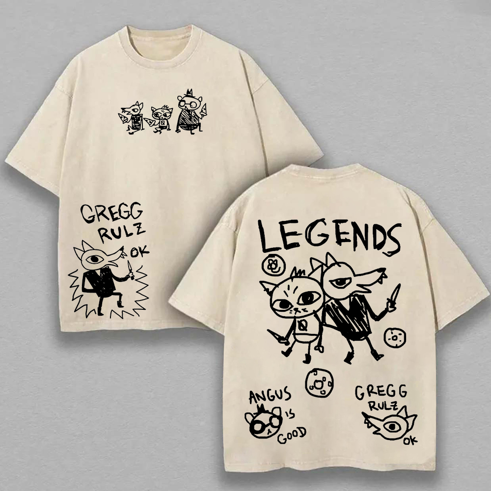 Night in the Woods Printed Unisex Washed T-Shirt Image - 2