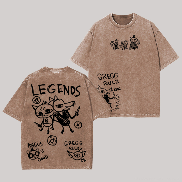 Night in the Woods Printed Unisex Washed T-Shirt Image - 4