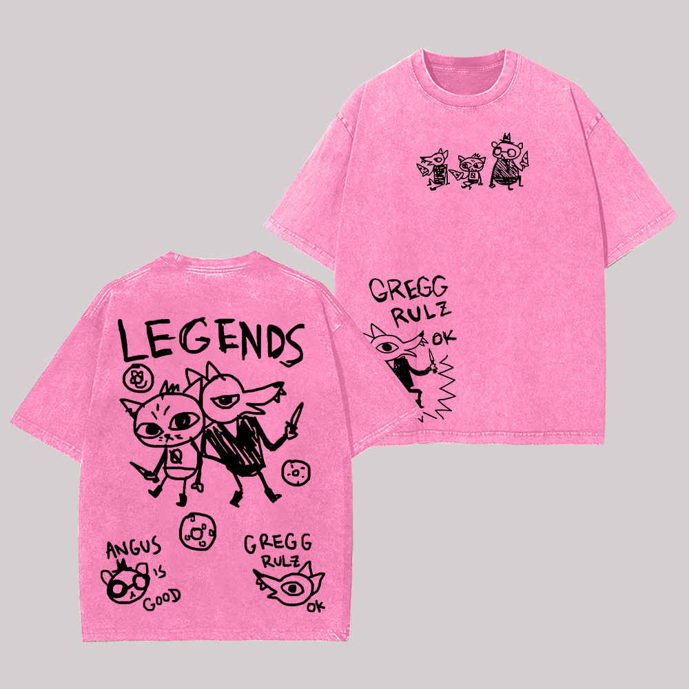 Night in the Woods Printed Unisex Washed T-Shirt Image - 6