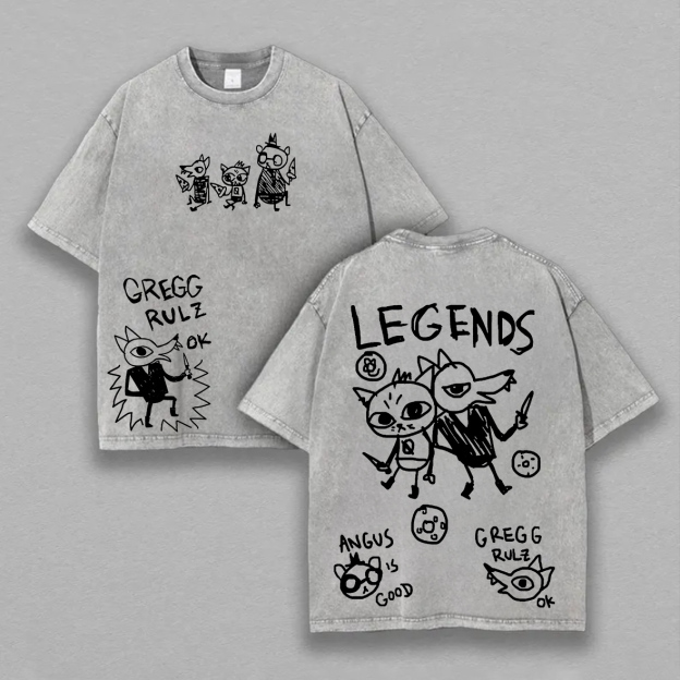 Night in the Woods Printed Unisex Washed T-Shirt Image - 7