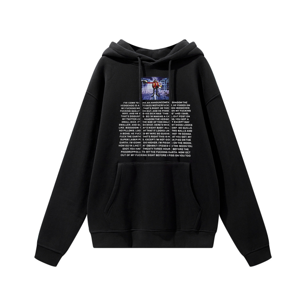 Eggman's Announcement Printed Women's Heavyweight Hoodie with Drawstring Image - 2