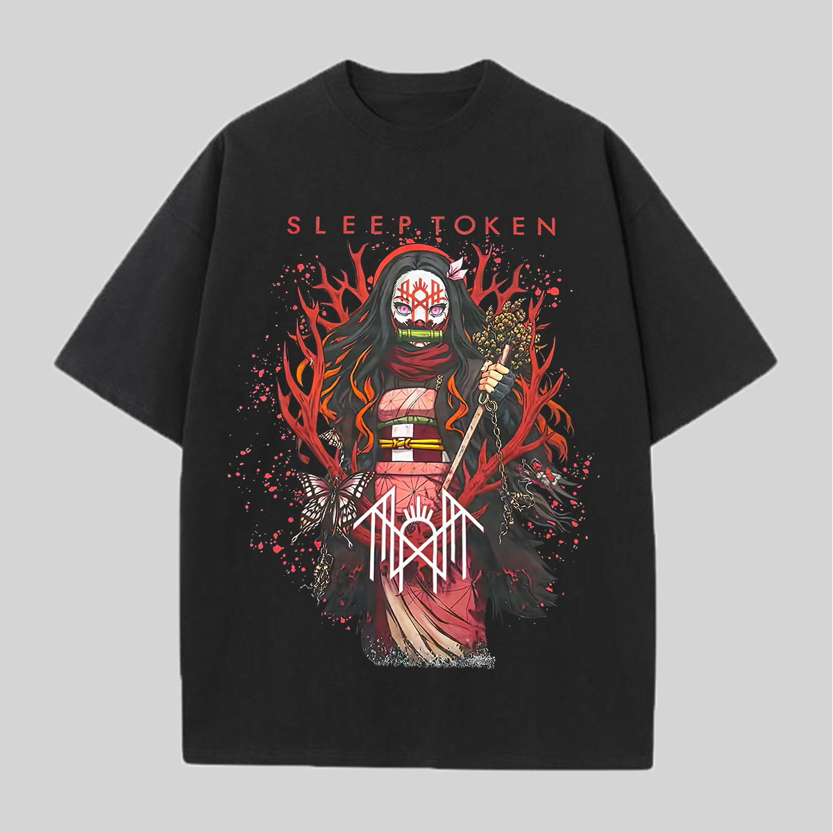 Sleep Token Demon Slayer Nezuko Kamado Printed Unisex Oversized T-shirts