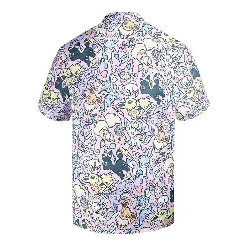  Eevee Short Sleeve Button-Up Men's Shirt Image - 2