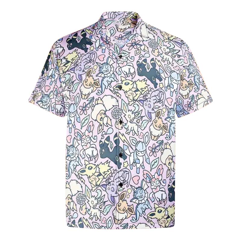  Eevee Short Sleeve Button-Up Men's Shirt Image - 1