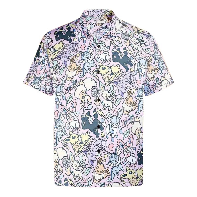  Eevee Short Sleeve Button-Up Men's Shirt Image - 1