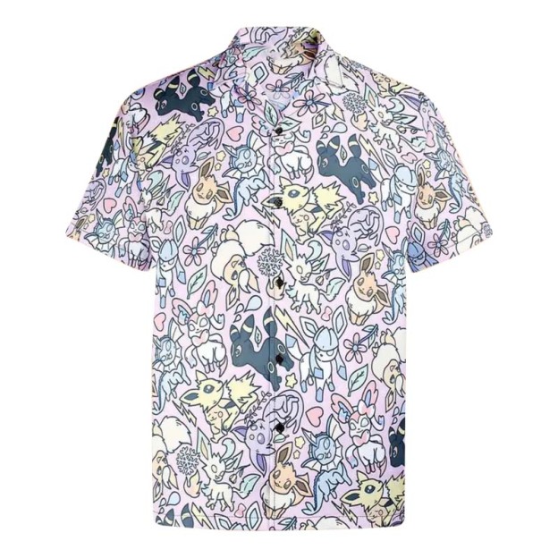  Eevee Short Sleeve Button-Up Men's Shirt Image - 1